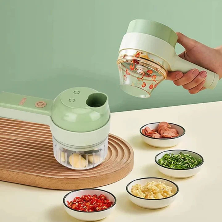PICADOR DE VERDURAS INALÁMBRICO MULTIFUNCIONAL VERDE 🥗