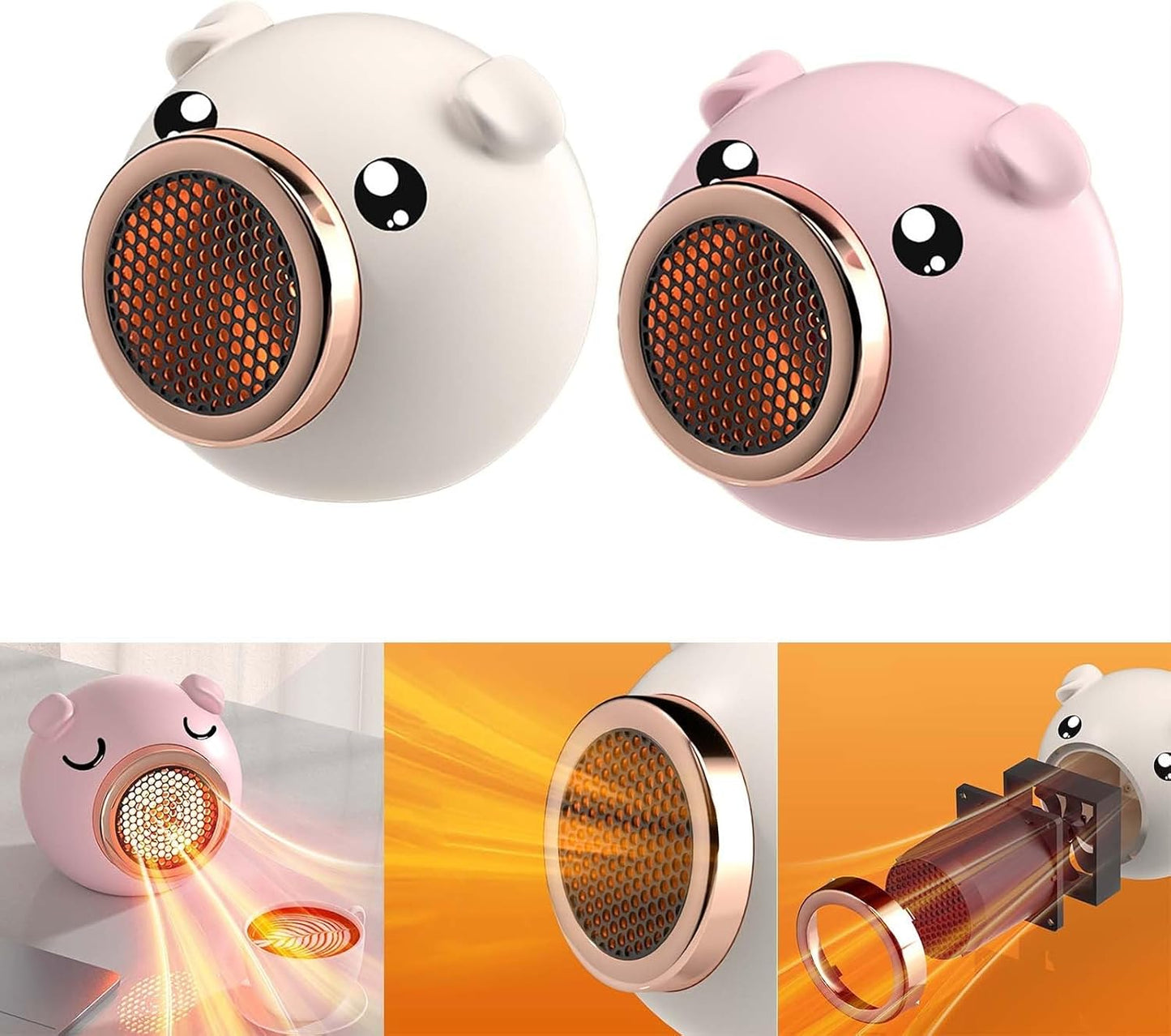 CALENTADOR ELECTRICO EN FORMA DE CHANCHITO ROSADO 🐽